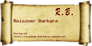 Reiszner Barbara névjegykártya